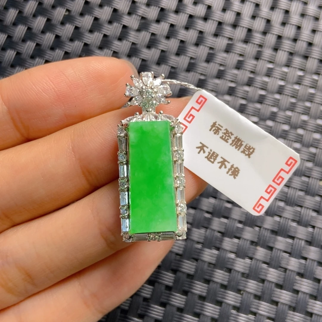翡翠银S925镶嵌颈饰