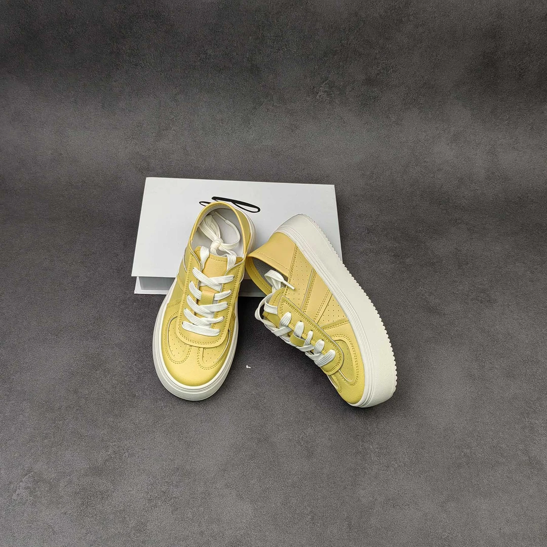 2025夏季新款厚底真皮时尚百搭松糕底女小白鞋-2507