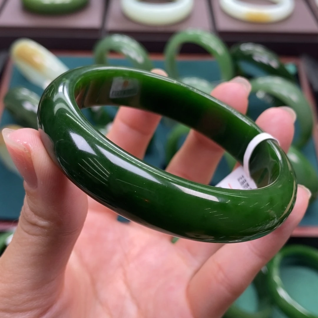 和田玉（碧玉）未镶嵌手镯5960