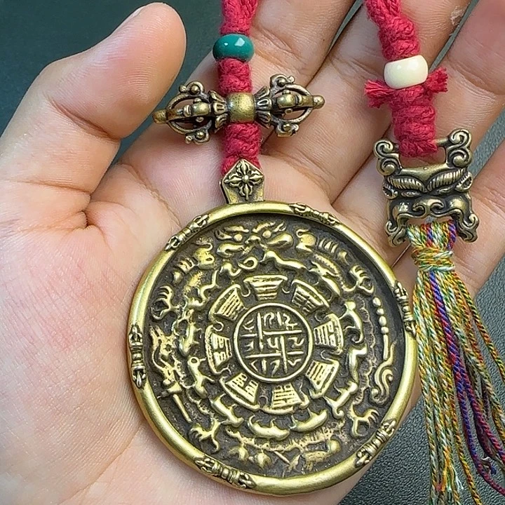 犟***哥铜铁合金类藏传工艺品九宫八卦
