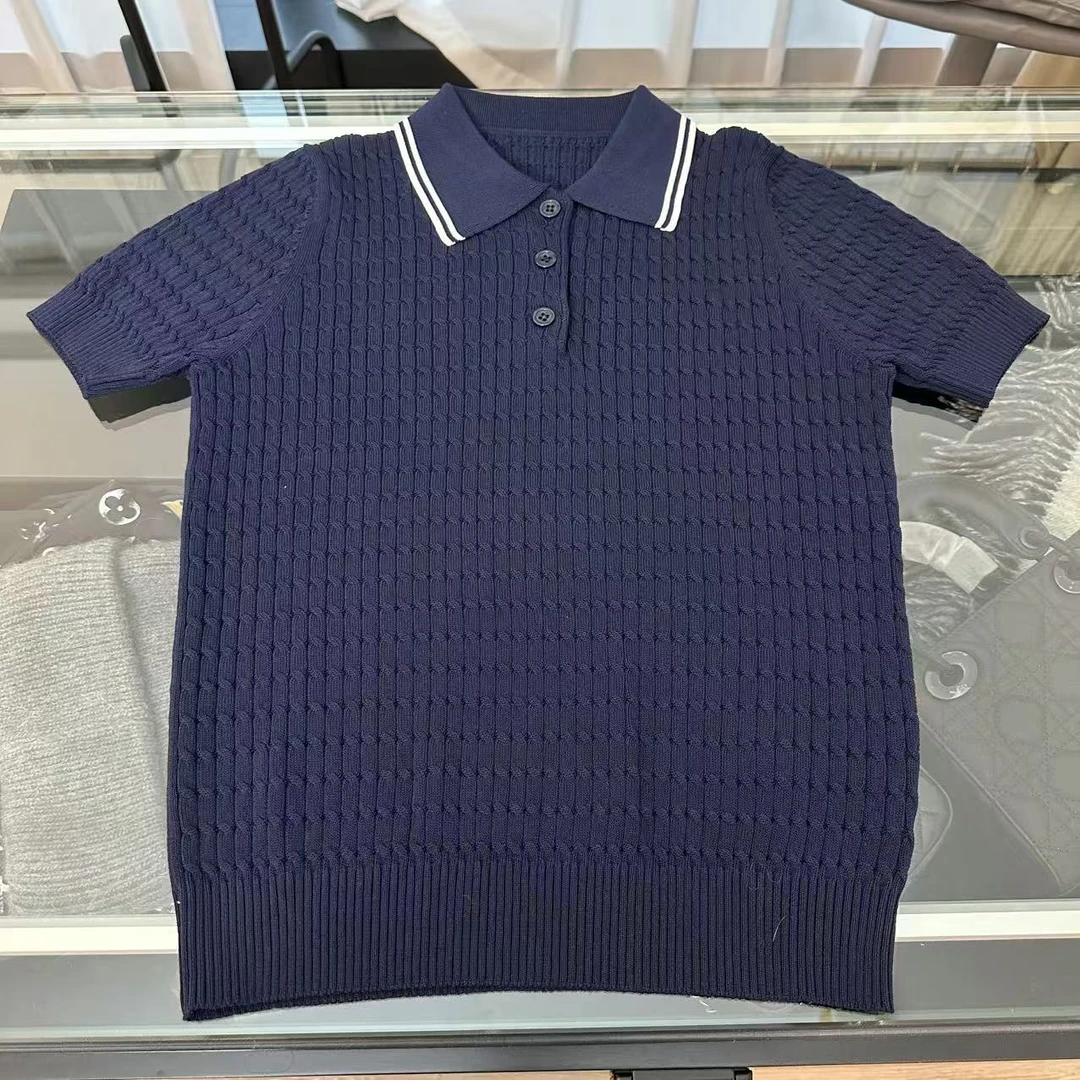 2025年新款麻花针织POLO领上衣（元气满满）