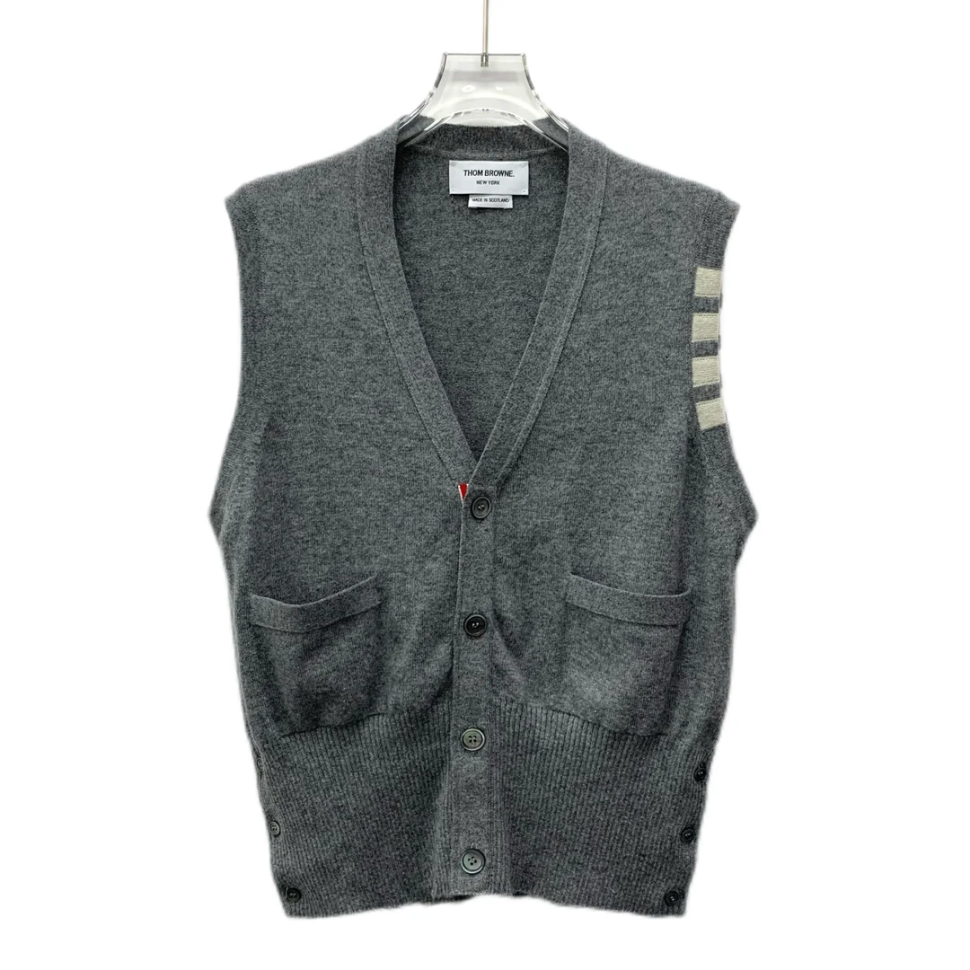 99新 THOMBROWNE CM0375 灰色单排扣马甲 3码