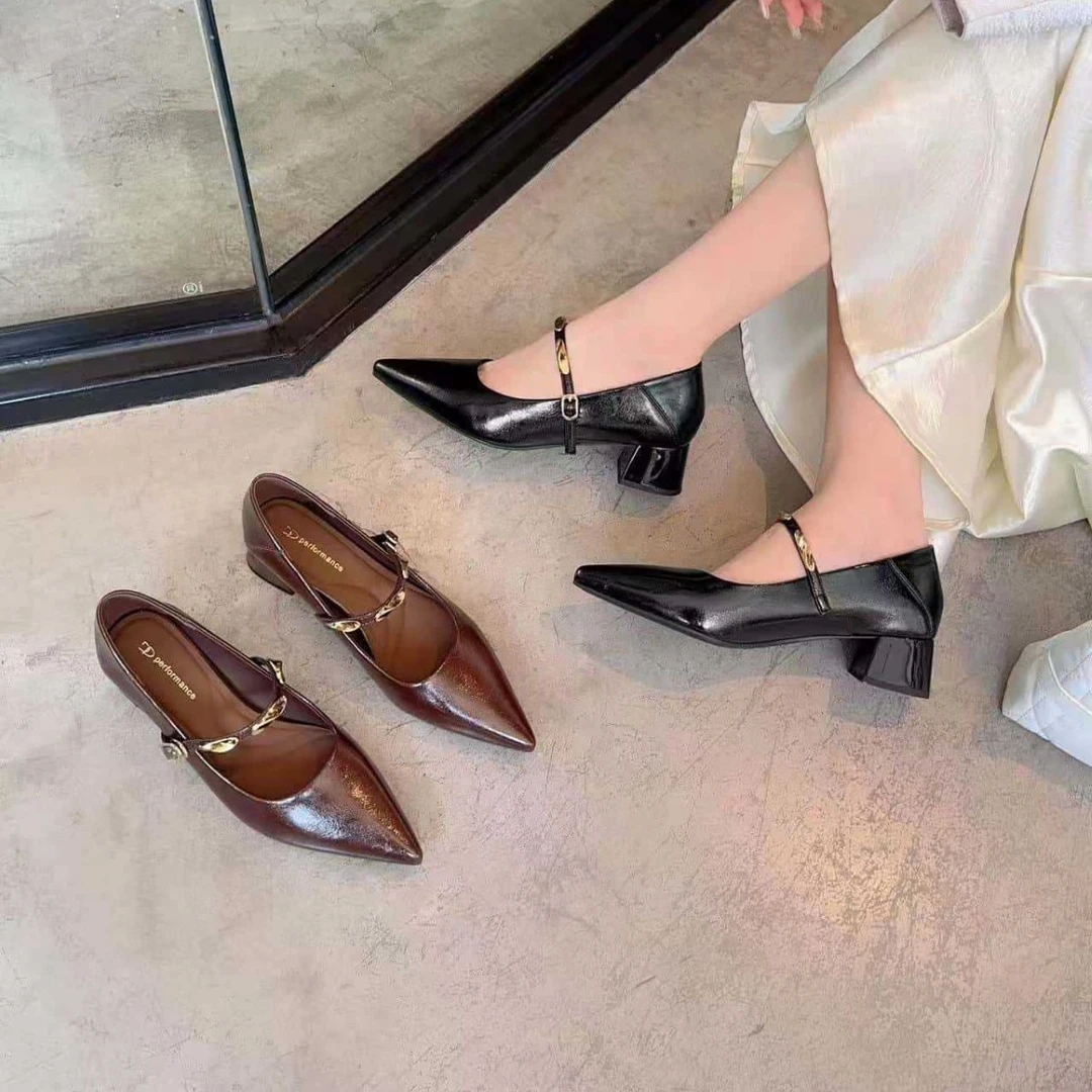 5厘米【小金条ultra】2025秋季新款护趾棉玛丽珍百搭粗跟轻奢高跟鞋