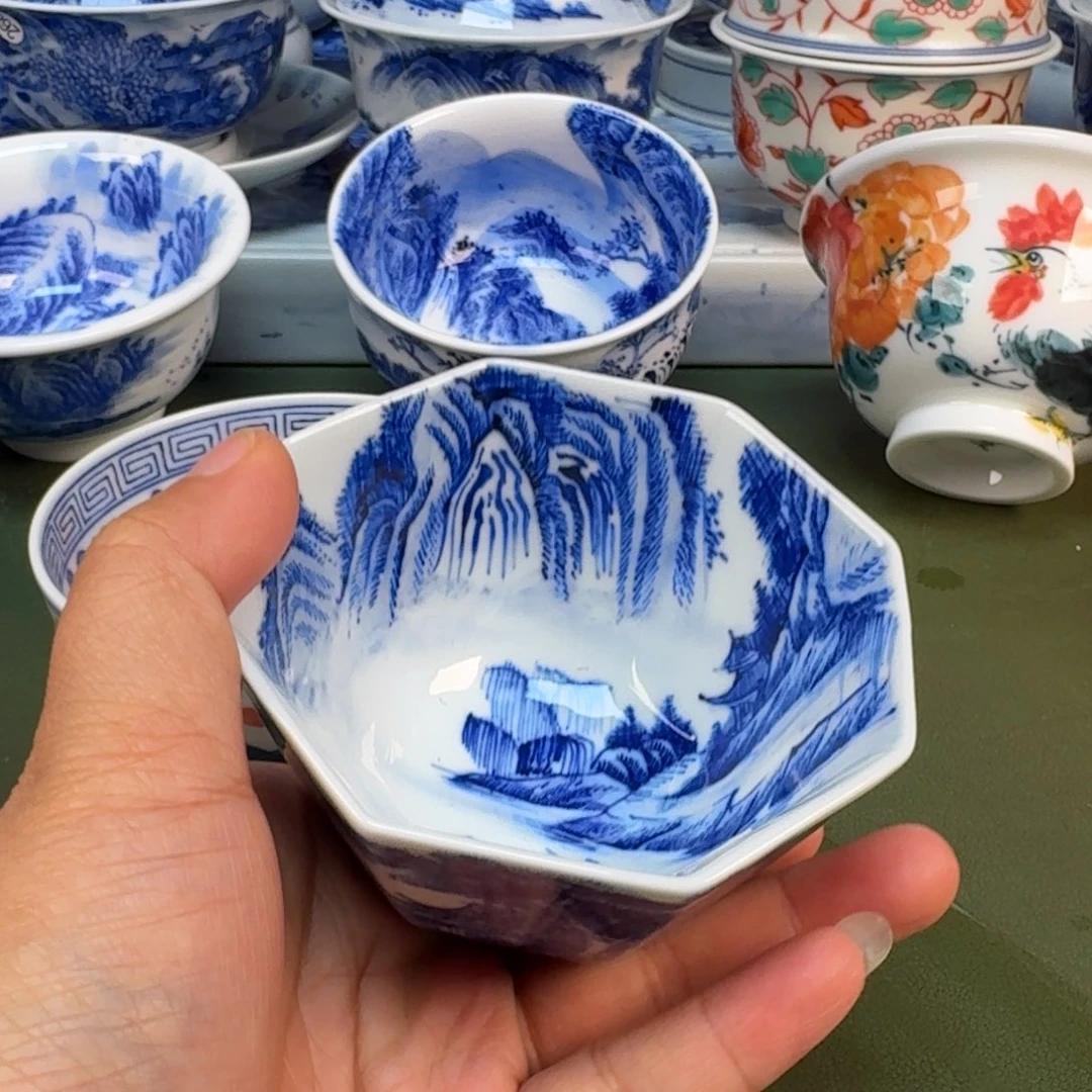陶瓷景德镇纯手绘茶具圆圆256