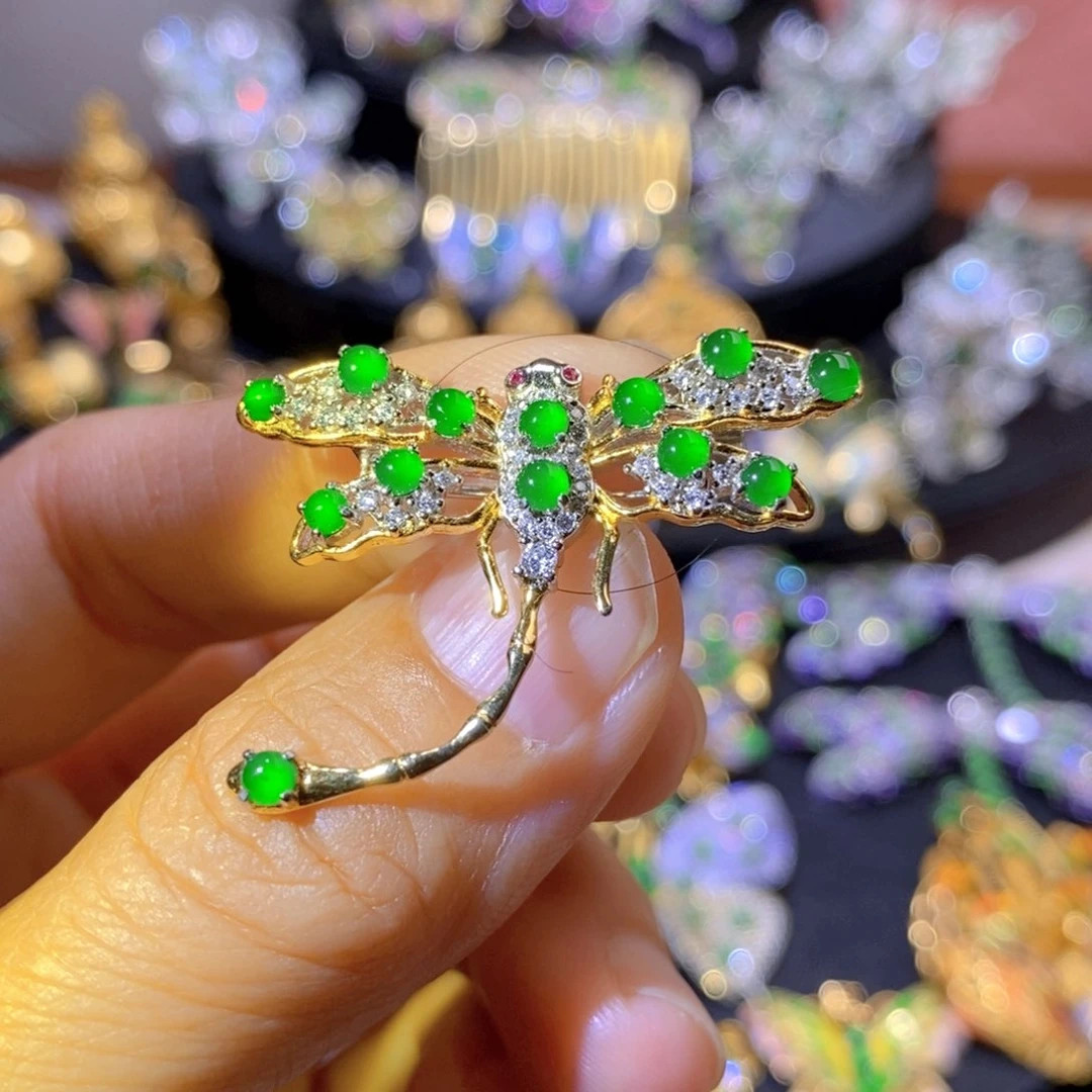 吊坠(不含链)银S925镶嵌翡翠