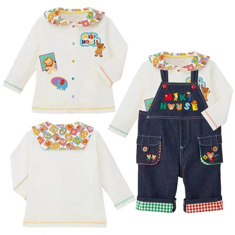 （现货）25儿童秋季新款洋气绣花小翻领内搭长袖宝宝秋款童装