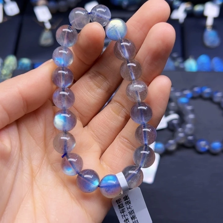 拉长石手串未镶嵌10.5左右