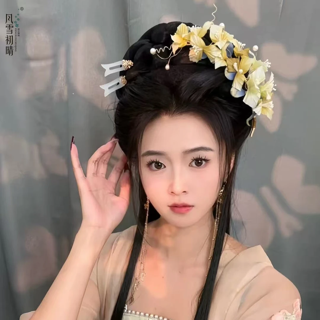 风雪初晴三角梅软簪发簪【蛇年新款】汉服百搭复古风超仙简单发饰