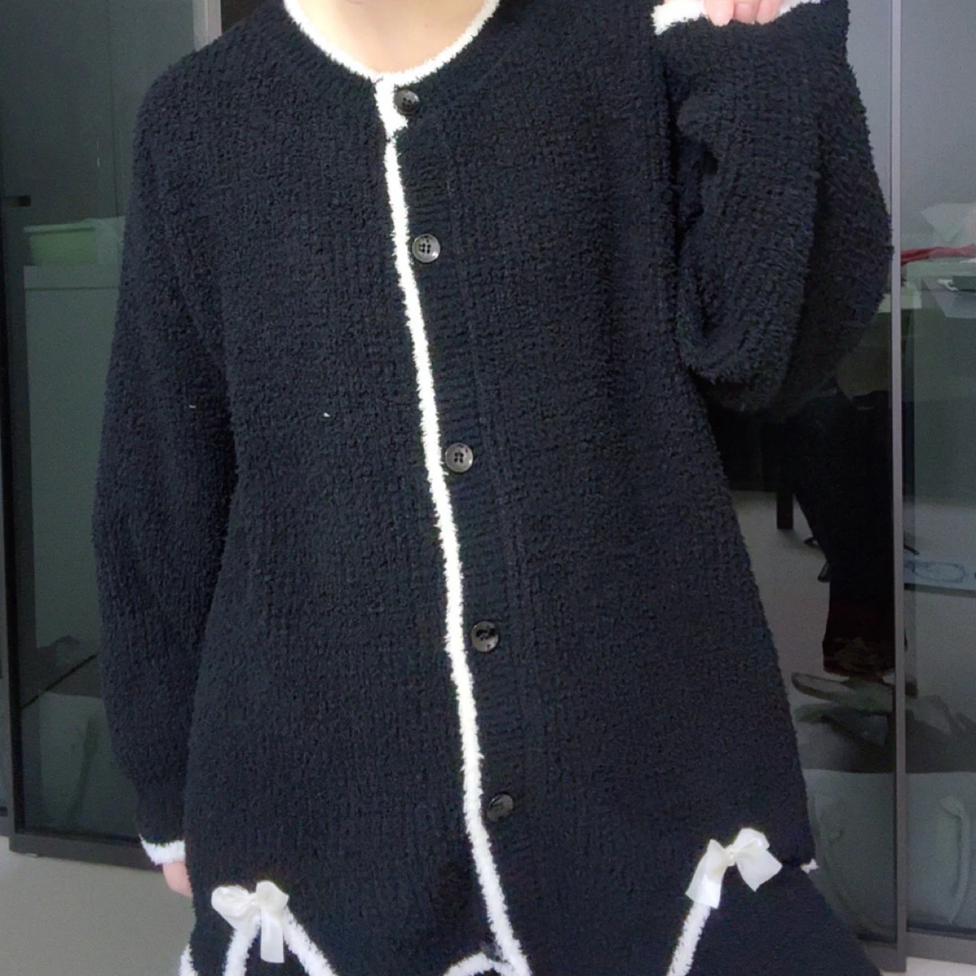 黑色蝴蝶结公主款睡衣