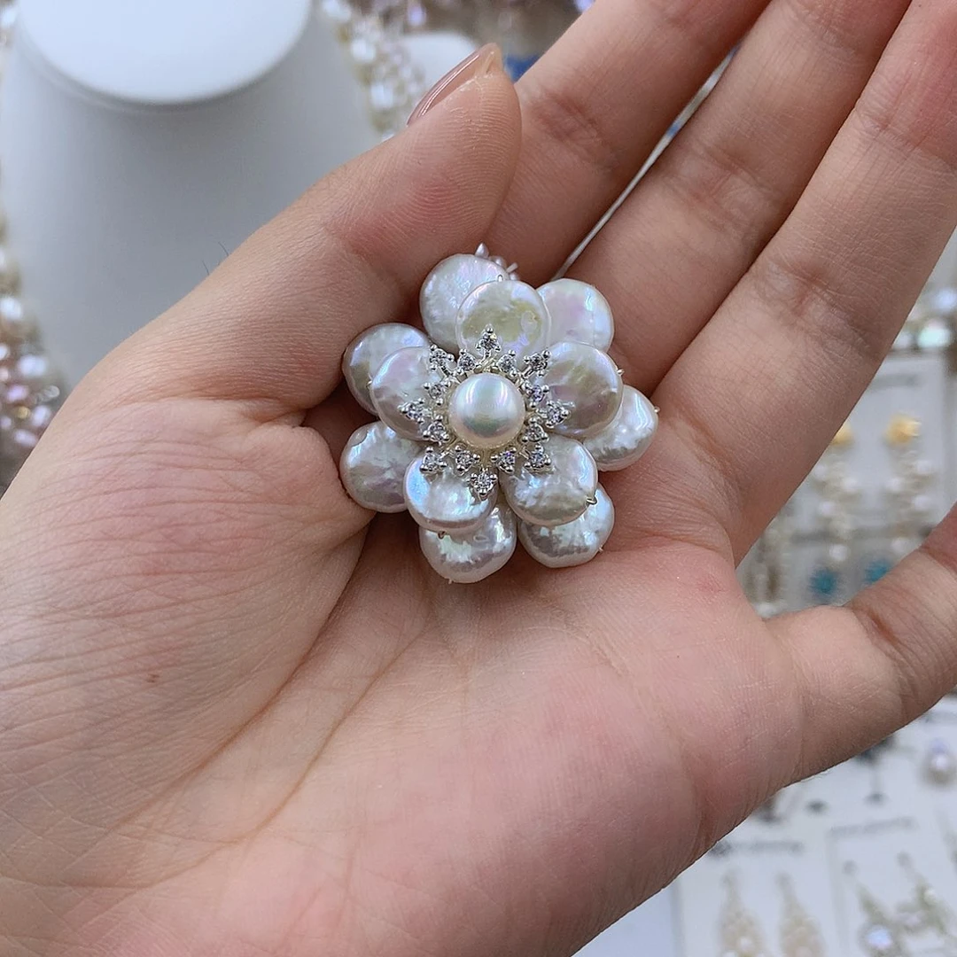 项圈银S925镶嵌淡水珍珠