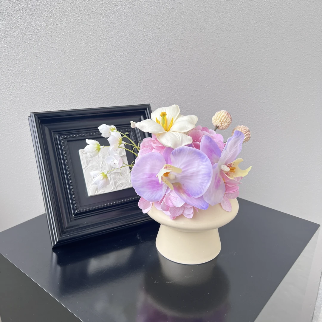 [小仙女]花艺桌花摆件高品质客厅茶几装饰品花北欧餐桌面卧室假花