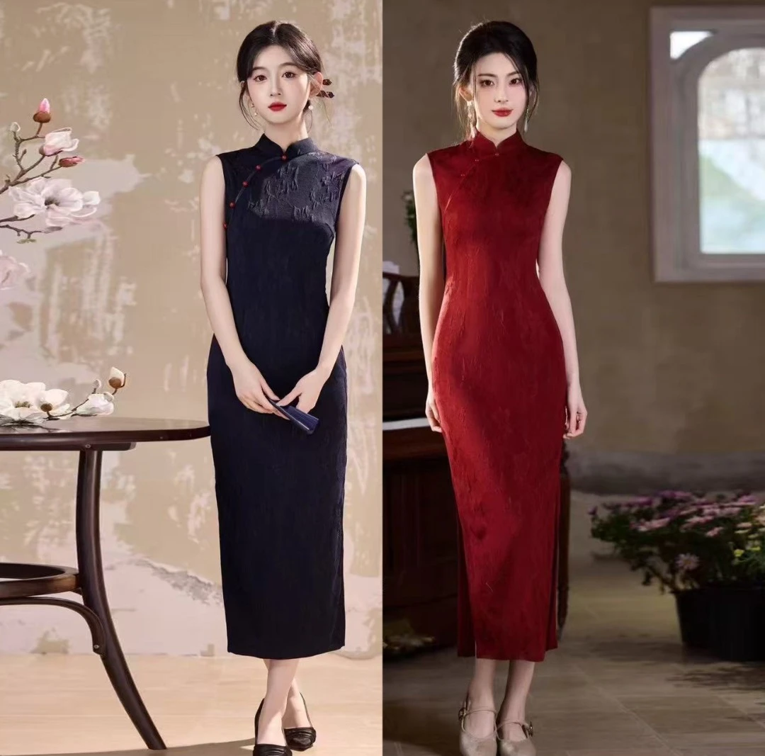 【夏璐】2025春夏少女款超柔弹力棉爆款中式旗袍修身显瘦日常婚宴服