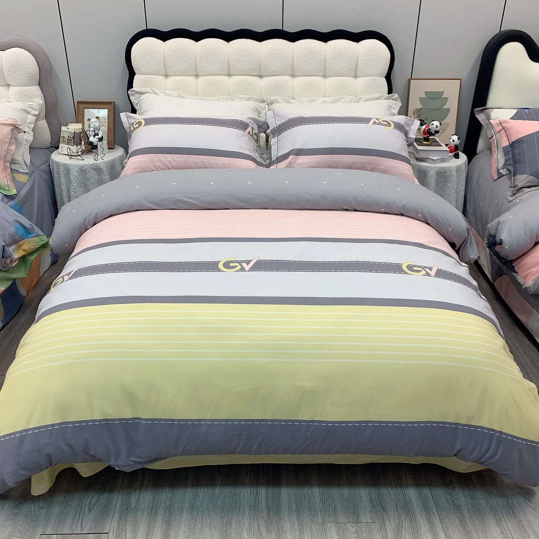 雪京 现货 四季款纯棉全棉四件套AB版床上用品四件套简约床品套件