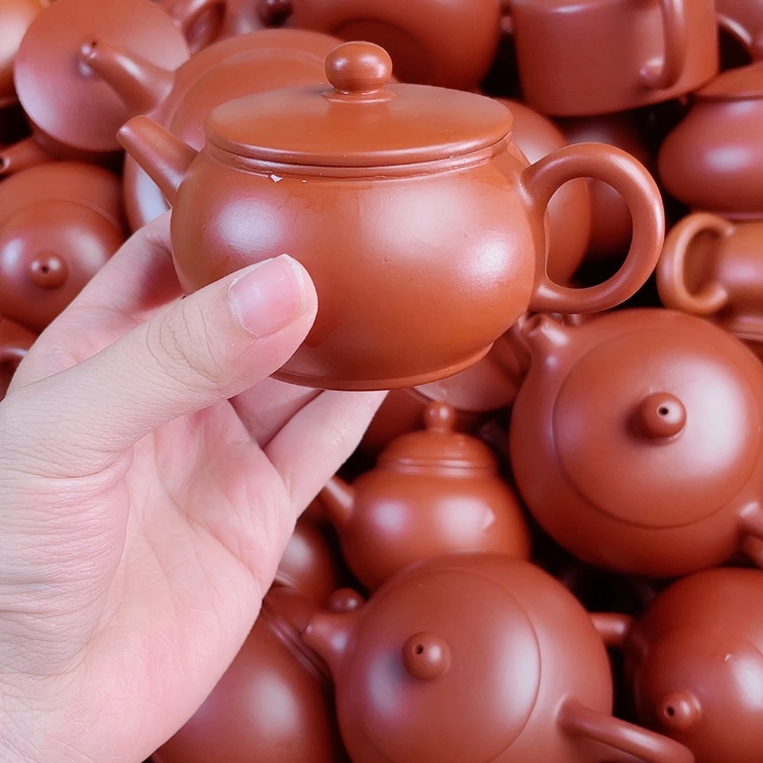 朱泥壶古壶140毫升 壶底微瑕