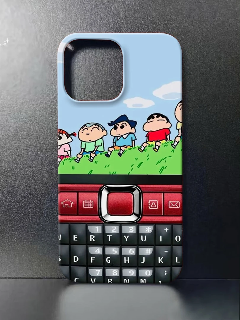 蜡笔小新老人机手机壳适用于苹果16promax17华为荣耀vivo小米等
