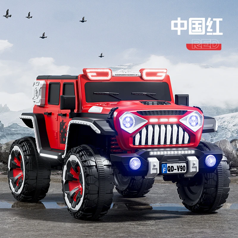 儿童电动四驱越野汽车可坐大人亲子玩具车大款加大