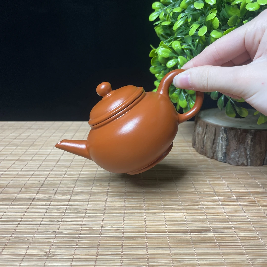 【万壶阁】110ml潮州原矿朱泥水平壶