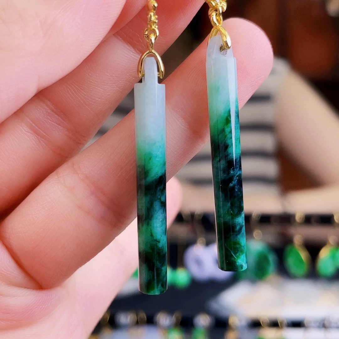 翡翠未镶嵌耳饰饰品