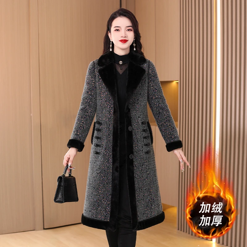 【两面穿】16788泓澄茂冬季新款优雅大气时尚休闲修身毛呢外套-XZY