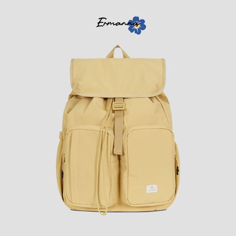 【自营订单】纯色户外大容量轻便双肩包-双口袋