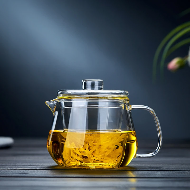 家用泡茶壶泡茶器煮茶透明功夫玻璃耐热花茶壶茶具加厚