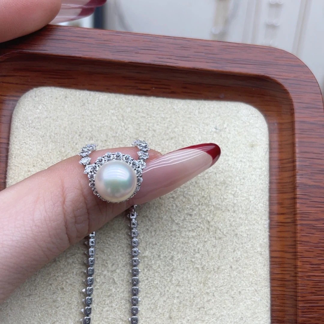 海水珍珠手链银S925镶嵌Z122