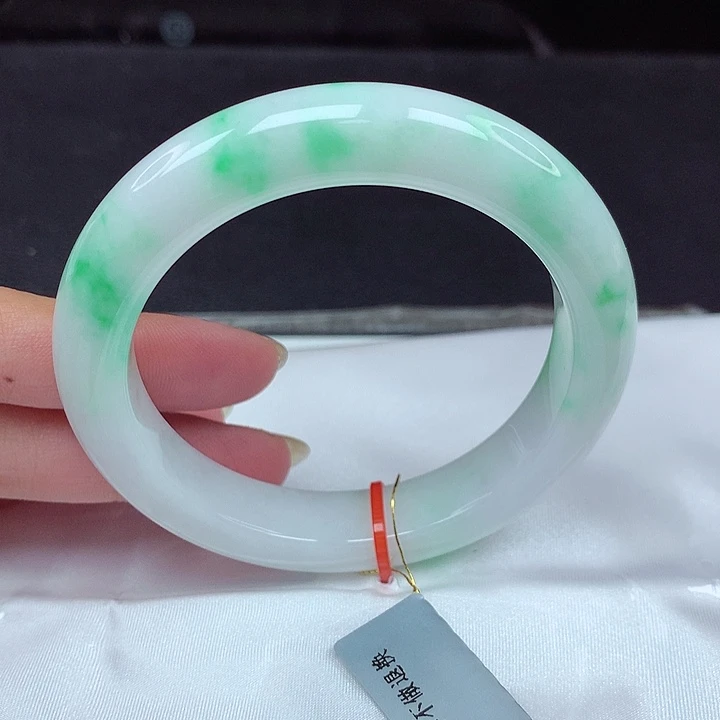 翡翠未镶嵌手镯57圈966