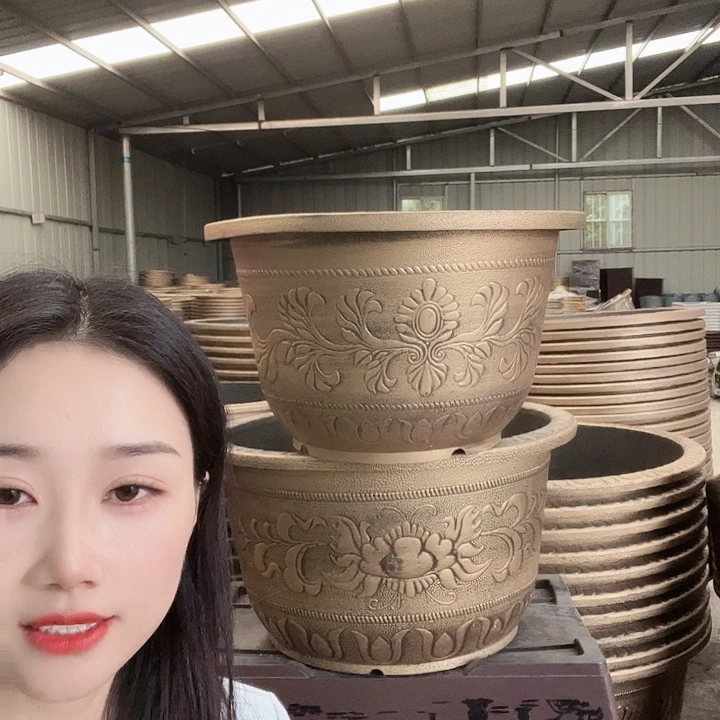 圆形70花盆2个无孔