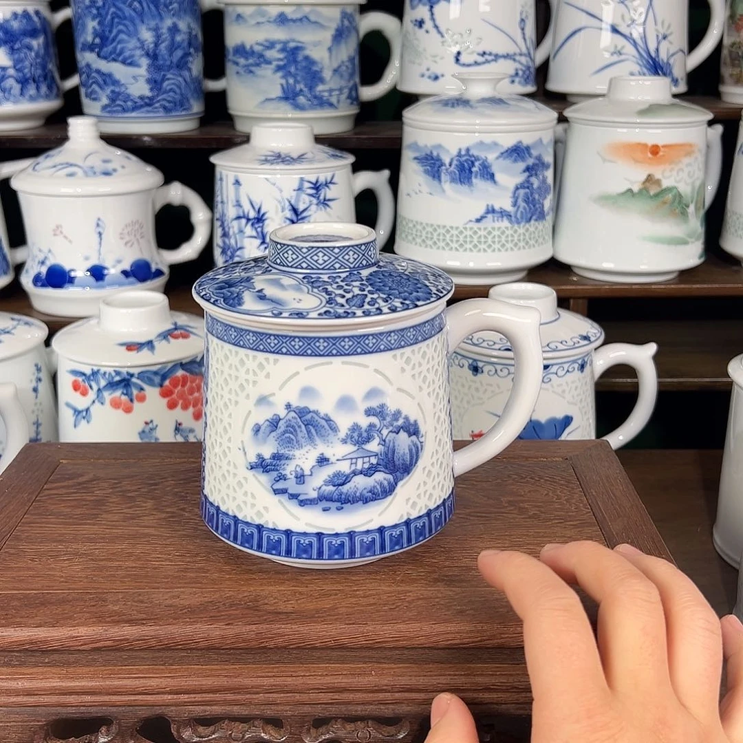 景德镇高温陶瓷办公杯家用