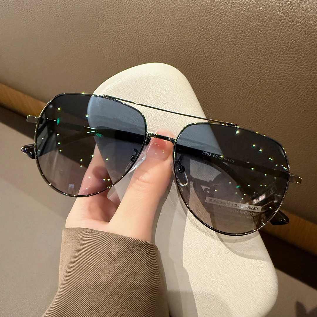 新款飞行员太阳镜男士偏光高级感防紫外线墨镜男蛤蟆镜开车钓鱼