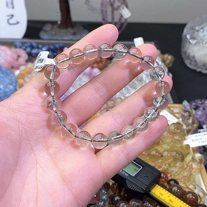 水晶手链未镶嵌绿幽灵满满天星9+