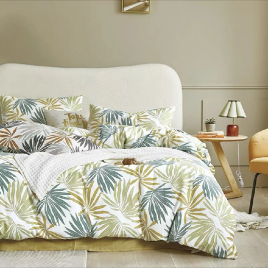 《小华》叶林时光-米白棉四件套