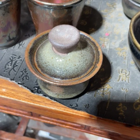 茶盏时****铺建阳建盏微瑕盖碗