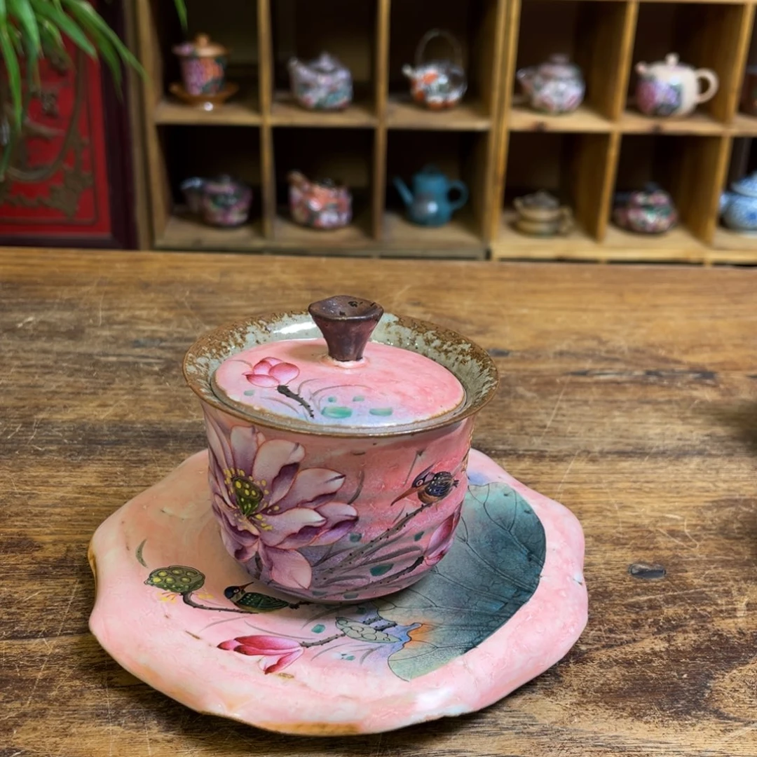 柴烧手工手绘陶瓷