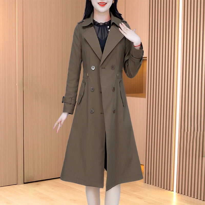 【可蓓儿】杭州意法风衣外套女2025新款春爆款洋气贵夫人中长妈妈装