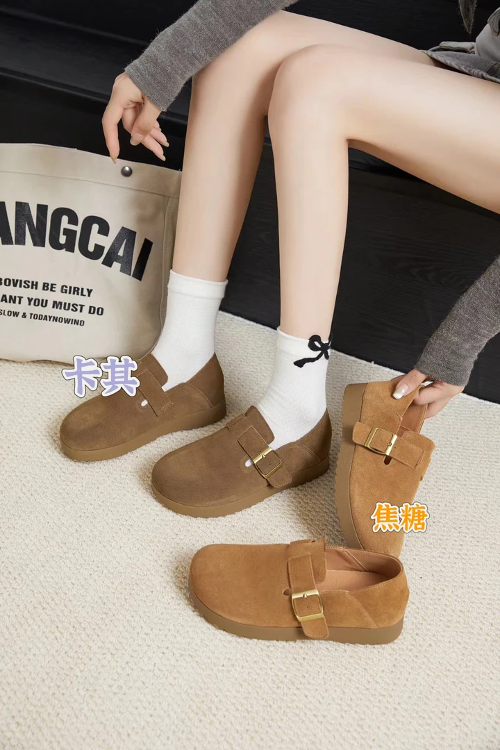 【硕和集】BK802一脚蹬勃肯鞋深口圆头韩版时尚休闲鞋百搭