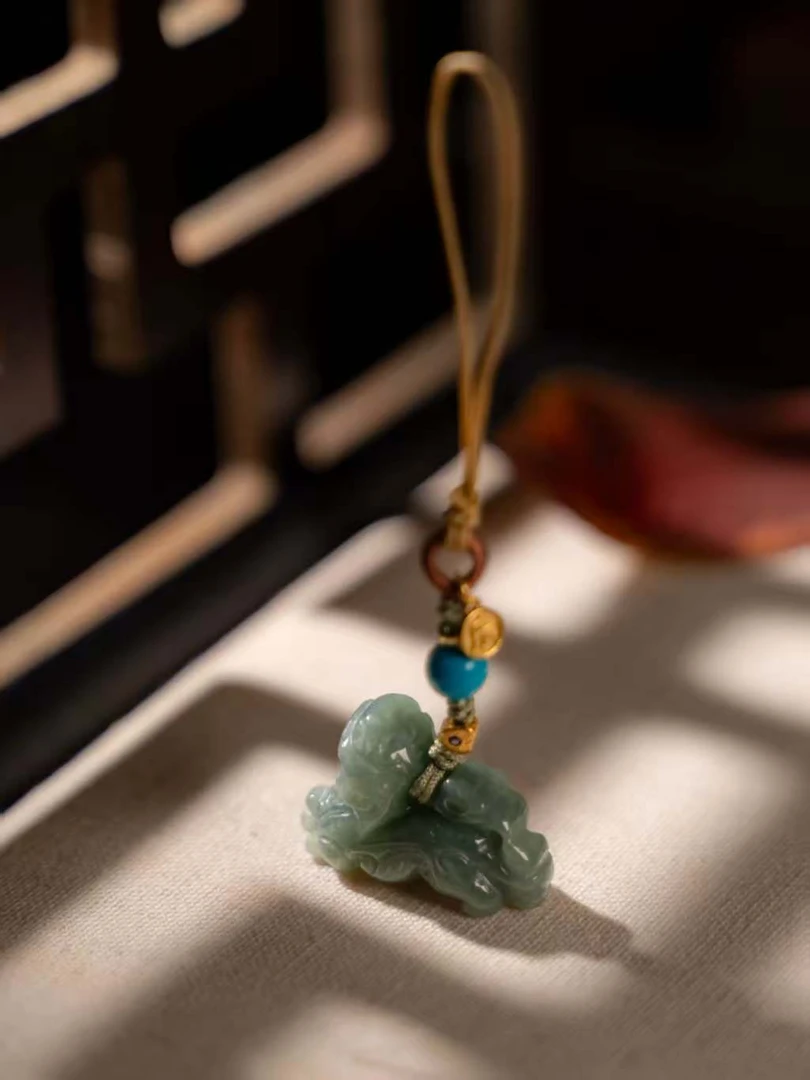 精品玉石貔貅挂坠车挂手机挂一件