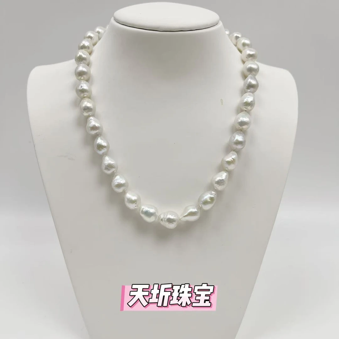 【造型】9-10mm银光巴洛克珍珠项链气质时尚（多样性发一）