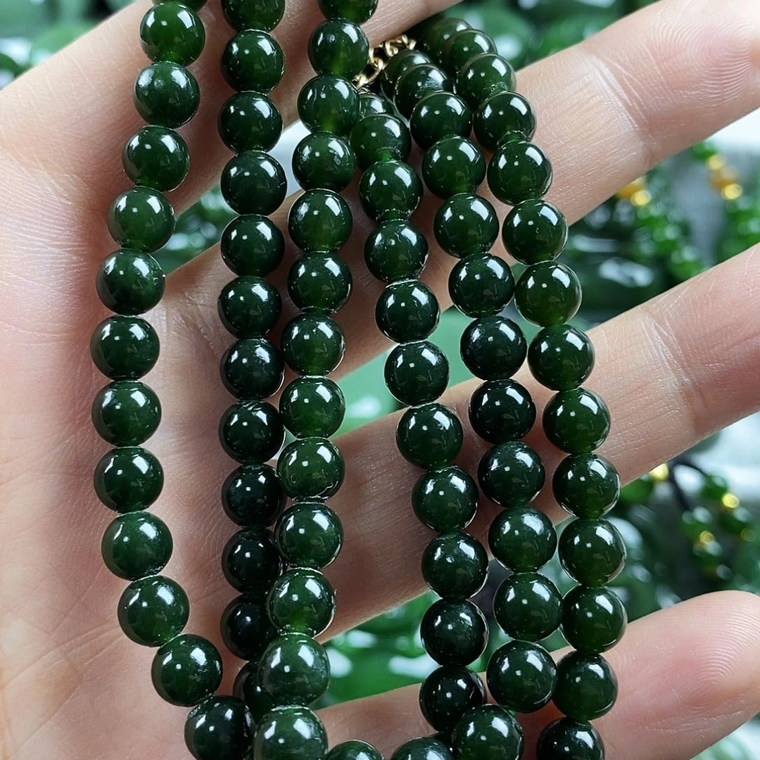 和田玉（碧玉）未镶嵌颈饰6mm