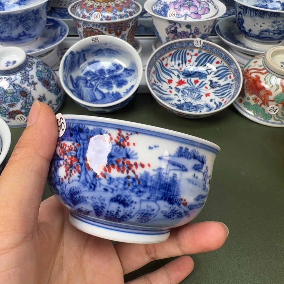 陶瓷景德镇纯手工纯手绘茶具木木96