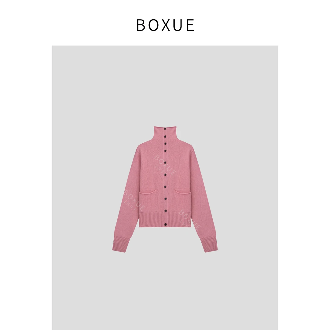 BOXUE “梦语” 2024冬新款高级感100羊毛轻奢针织 外套#241026W51