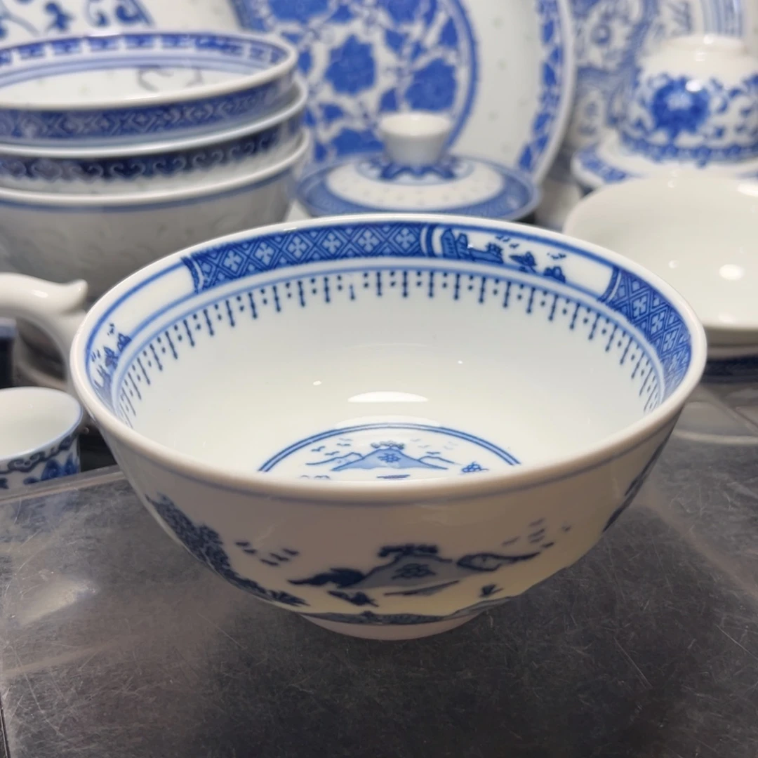 碗青花梧桐五寸饭碗