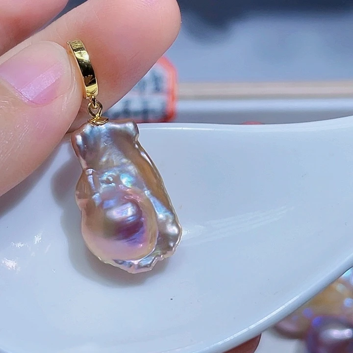 淡水珍珠银S925镶嵌颈饰