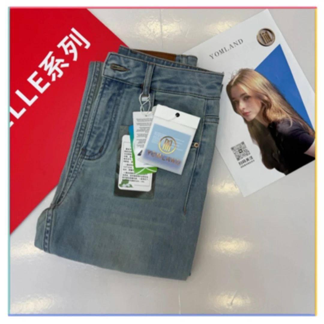 YOMLAND 亚米澜四季新款微辣版型时尚牛仔裤