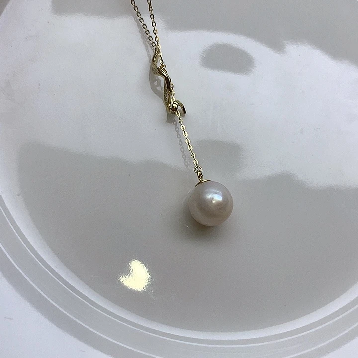 银S925镶嵌淡水珍珠吊坠