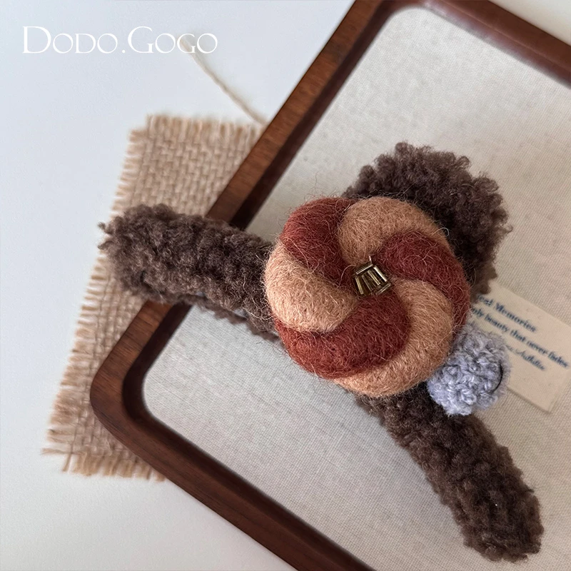 DODOGOGO可爱百搭编织ins甜美秋冬气质时尚高级立体甜甜圈发抓