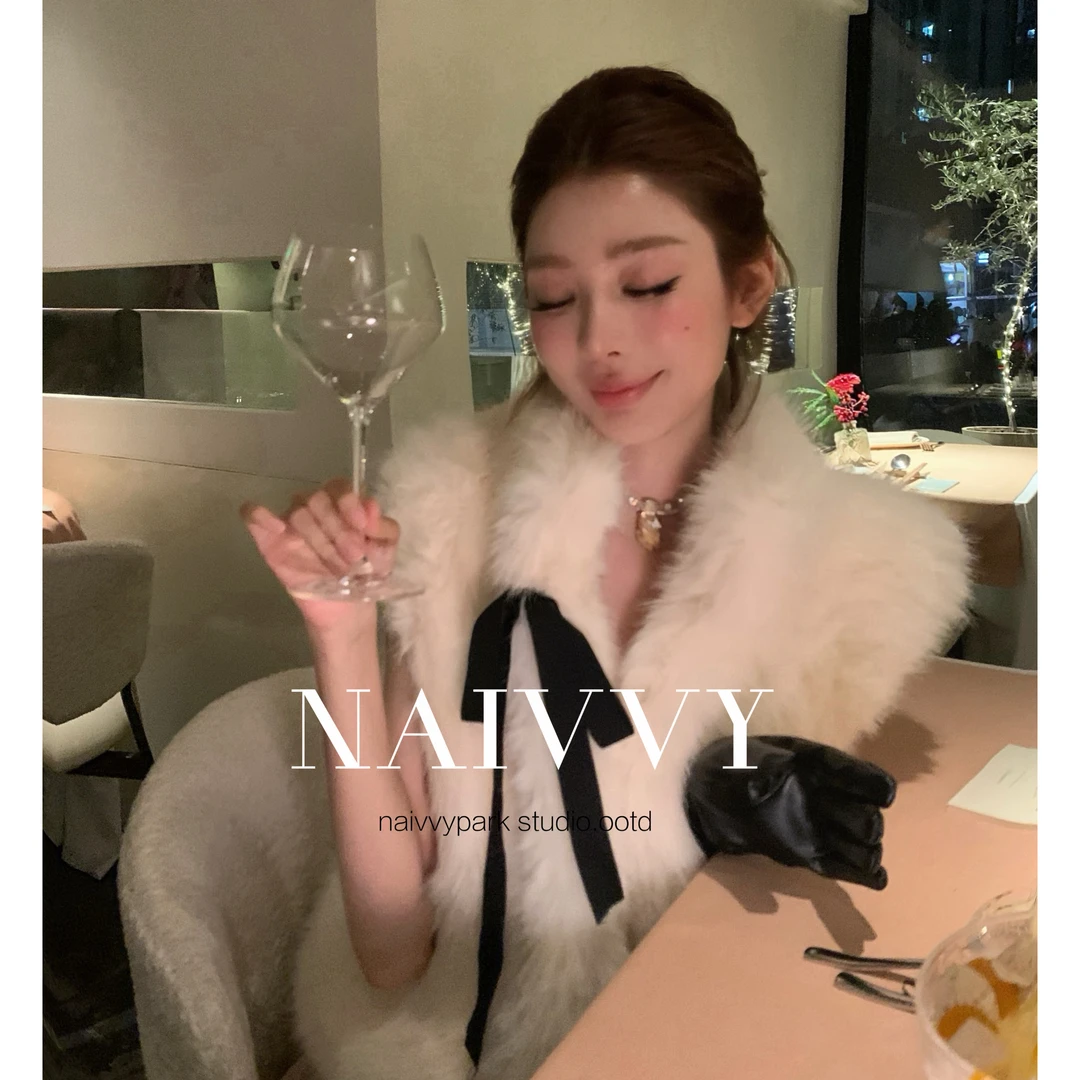 nini专属【伦敦圣诞夜】秋冬慵懒设计显瘦气质小众设计纯欲温柔马甲