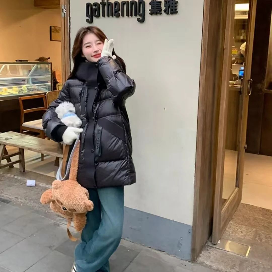 柒柒专属！冬季网红时尚女款短款羽绒服百搭连帽宽松保暖免洗1132G