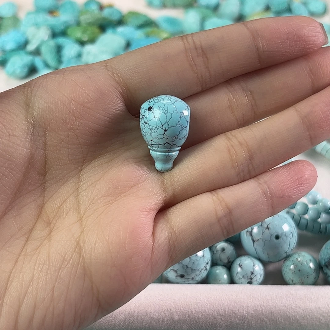 清***）绿松石未镶嵌吊坠(不含链)