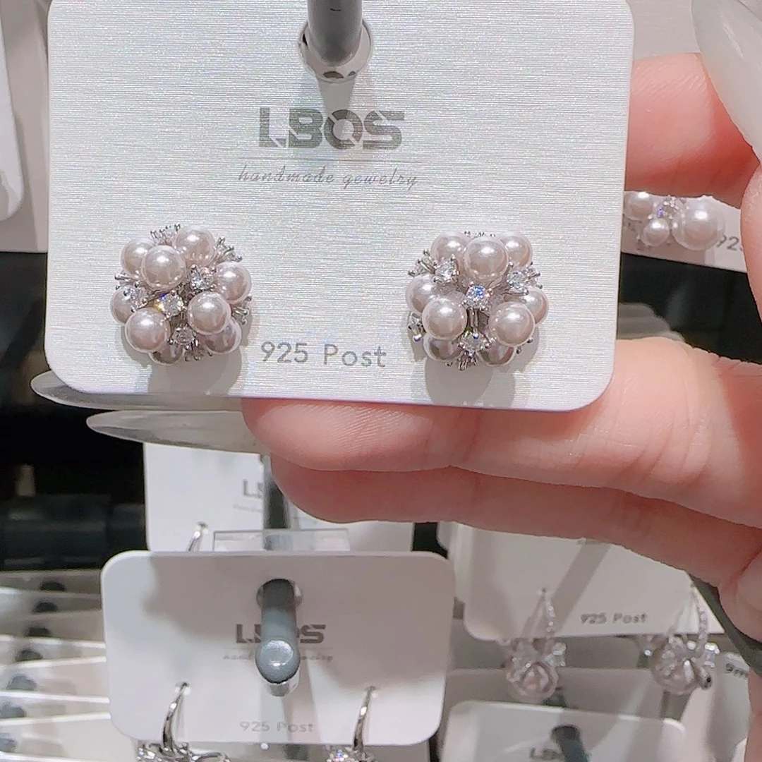 锆石铜合金925银耳环